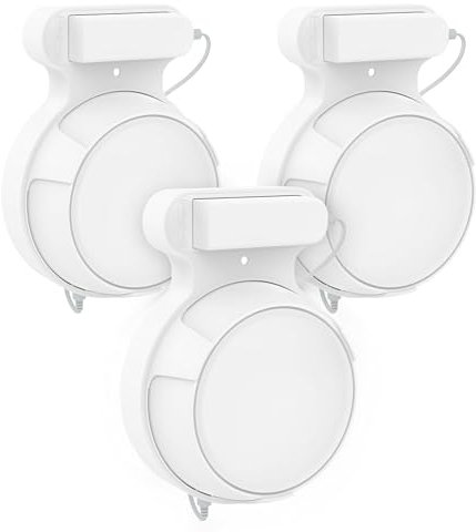 Bangcheer Wall Mount Bracket for TP-Link Deco BE23/BE25/BE3600/BE5000 Mesh WiFi 7 System Network and Power Cord Management Space-Saving TP-Link WiFi 7 Router Wall Mount Bracket (White-3Pack,White)