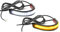 UUIUYGH Motorrad-Blinker, 2 Stück, 12 V, LED-Motorrad-Blinker, Ring, Gabel-Streifen, Blinker, DRL, Bernsteinfarben, Weiß, Universallampe, LED-Blinker, Motorrad-Blinker, Motorrad-Blinker