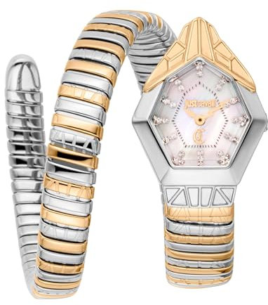 Just Cavalli Damen Analog Quarz Uhr mit Edelstahl Armband JC1L358M0065