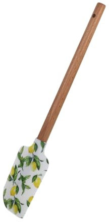 Cabilock de Pasteles de Silicona y Madera Espátula Práctica con Diseño de Utensilios de Cocina para Decoración de Tartas y de Postres