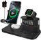 MONASAY Wireless Charging Station Qi2 5 in 1, 23W Wireless Charger with Alarm Clock for Multiple Devices, Magnetic Charger Stand for iPhone 16/15/14/13/12 Series and AirPods,Apple Watch Series, Black