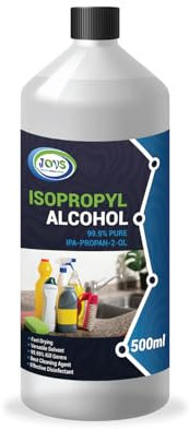Isopropyl Alcohol 99.9% Pure | Lab Grade IPA | Isopropanol 500 ml | Rubbing Alcohol for Cleaning and Disinfecting | Solvent for Electronics, Windows, Glass and Appliances.