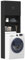 Meuble de machine à laver noir 64x24x190 cm bois d'ingénierie,Accessoires pour appareils électroménagers,Accessoires pour appareils de blanchisserie,Accessoires pour lave-linge & sèche-linge-862390