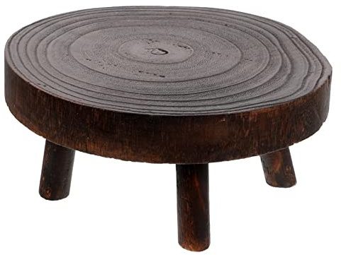 SOIMISS Dreibein-Tortenständer Beine Anzeige groß rustikal Kuchenstand storage shelf büro dekoration blumentopfständer Retro-Food-Stand Schreibtischhocker aus Kuchenholz hölzern Coffee