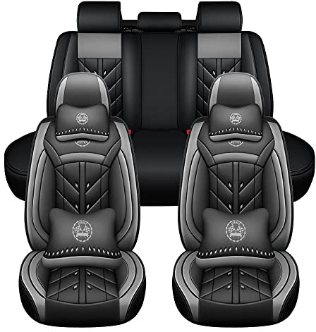 JoyRozTek Autositzbezüge Für Renault Captur Hybrid | PU Leder Komplettset Auto-Schonbezüge, Airbag-freundlich, Autositzbezug Set& Kopfstützenbezügen