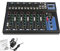 Bluetooth Portable Audio Mixer 7-Channel Professional Stereo Mixer Digital USB Computer Jack 3-Band Equalizer 6 Music Modes 48V Phantom Power Stereo DJ Mixer LCD Display For DJ,Recording,Stage