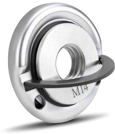 Schnellspannmutter für Winkelschleifer M14 mit Hebel Schnellspanner, Spannmutter für Alle Winkelschleifer von AEG, Flex, Hitachi, Metabo etc M14 Winkelschleifer (1 X Schnellspannmutter mit Hebel)