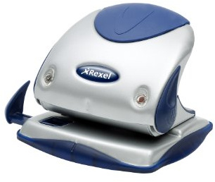 Rexel 2100744 Locher P225 143x128x63, 25 Blatt, silber/blau