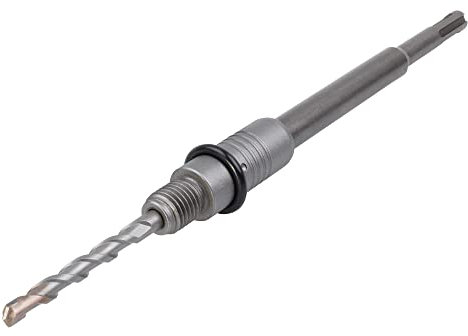 wolfcraft Adaptador SDS-Plus con broca centradora, Ø 8 mm, 220 mm I 5425000 I Accesorios para coronas de perforación con broca de carburo