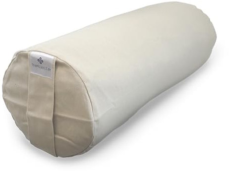 TEMPELWELT Mattentasche für Yogamatte Fitnessmatte 67x17 cm, Tasche aus Baumwolle Leinen natur Tragegriff Natur, Tragetasche für Matte zum Yoga Pilates Fitness