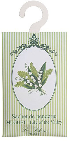 Le Blanc Duftsachet-Aufhänger für den Kleiderschrank, 11 x 17.5 cm, Duft Maiglöckchen, 3er Pack (3 x 8 g)