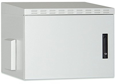 DIGITUS Armoire réseau d'extérieur – 19 Pouces, 7U – Profondeur 600 mm | Profondeur utile de 500 mm – Capacité de charge 100 kg – Indice de protection IP55 – Verrouillable – Gris