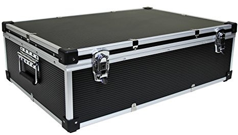 NEO BLACK Aluminium 1000 CD DVD DJ Flight case with numbered sleeves