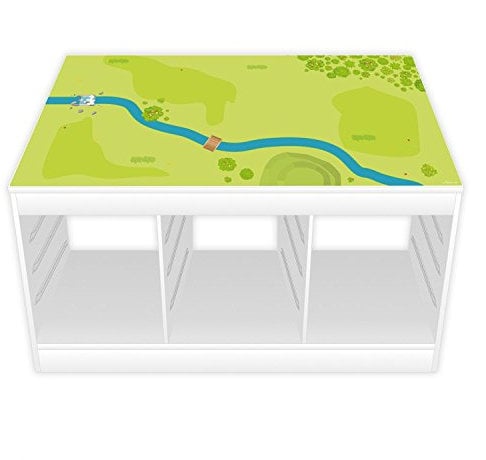 nikima Schönes für Kinder Spielfolie/Möbelfolie TROFAST Wald & Wiese Aufkleber Kinderzimmer Spieltisch (Möbel Nicht inklusive)