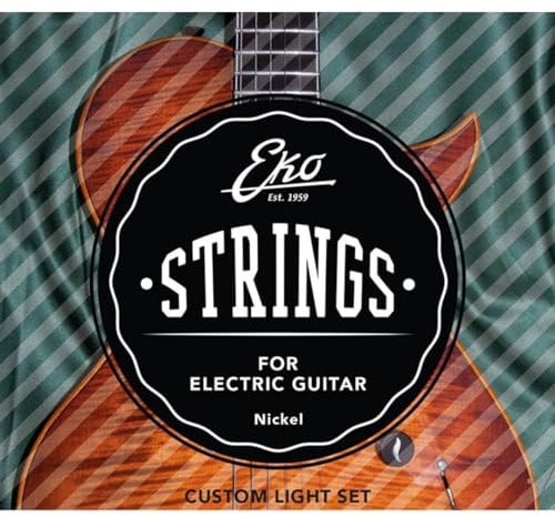 EKO GUITARS - CORDE CHITARRA ELETTRICA 9-46 LIGHT SET/6, Corde in Nickel per Chitarra Elettrica. Tensione Leggera, Scalatura 009-.046