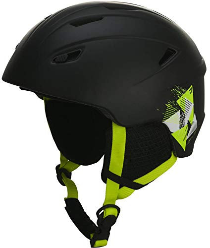 TECNOPRO Kinder Pulse JR HS-016 Ski-helme, Black/Yellow, XS
