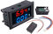 DC voltímetro amperímetro Azul 100V 10A + LED rojo voltímetro digital doble amplificador calibre