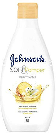 JOHNSON'S - Gel Douche - Soft and Pamper - Tonifie et Hydrate - Ananas et Muguet - 400ml
