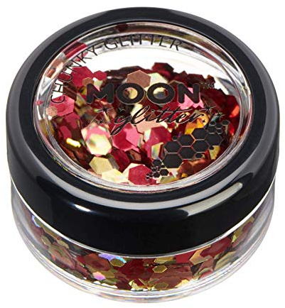 Mystic Chunky Glitter by Moon Glitter - Autumn - Cosmetic Festival Makeup Glitter for Face, Body, Nails, Hair, Lips - 3g