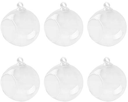 Vosarea 6 STK Luftpflanzen Terrarium Teelichthalter Hängepflanzen-Terrarium Aus Glas Glaskugel Vase Glaskugeln Für Luftpflanzen Glaskugel Terrarium Nordisch Büro Saftige Schale