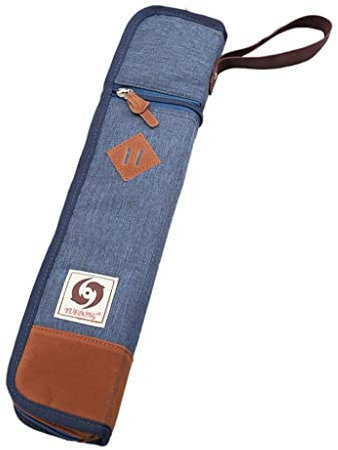 Funda para baquetas de batería (acolchada, superficie impermeable, para 4-6 pares), color azul