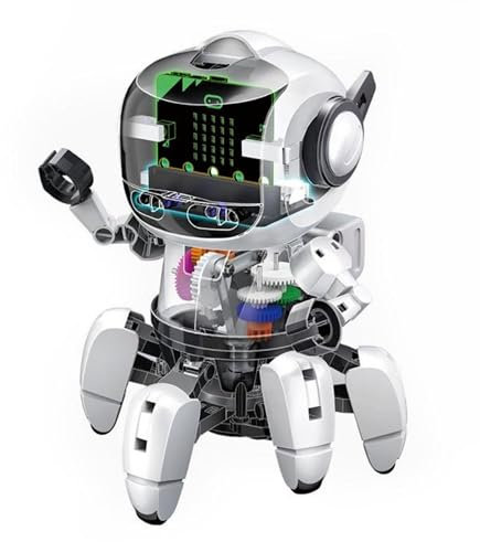 Velleman Roboter Bausatz, Tobbie II, Micro:bit, programmierbarer Roboter für Kinder, STEM-Robotik, Spielzeug programmieren Lernen, Geschenke für Kinder ab 14 Jahre, Elektronik Experimentierkasten