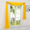 HeichkelL 1 Stück Querbehang Transparente Freihanddeko aus Voile Querbehang Gardine Einfarbig Dekoschals Vorhang für Wohnzimmer 145x600cm Gelb