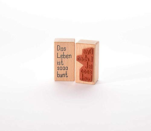 Motivstempel Titel: Das Leben ist sooo bunt