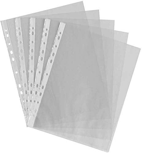 JMS we create smile 300 x A4 Glass Clear Acid Free 45 Micron Punched Pockets Sleeve Wallets | Plastic Folders | Document Storage