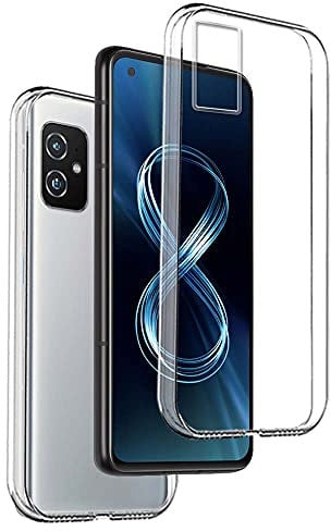 REY Cover in Gel TPU Trasparente per ASUS ZENFONE 8, Ultra Sottile 0,33 mm, Morbido Flessibile, Custodia Silicone
