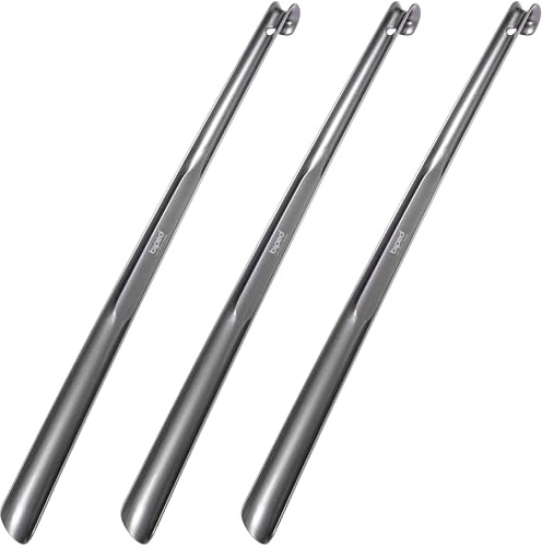 biped lot de 3 chausse-pieds longs 65 cm en plastique – chausse-pied extra long avec crochet – robuste et stable – fabrication allemande z1557