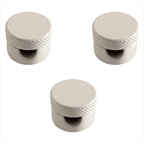 AMARCORDS - 3 Aluminium Deckenpins mit sichtbarer Kabelanpassung. Deckenbefestigung für Lampen und Aufhängungen. Farbe WEISS