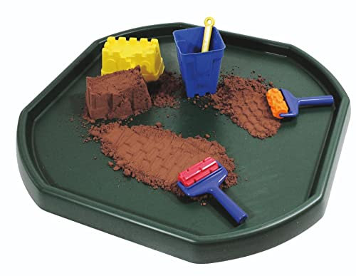 Small 70CM X70CM Durable Plastic Tuff Tray – Ideal for Mixing Cement, Sand, Plaster or Use in Messy Crafts, DIY Projects, and Outdoor Activities. (1, Dark Green)