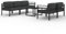 vidaXL Gartenmöbel 6-TLG. mit Kissen Ecksofa Mittelsofa Tisch Sitzgruppe Sofa Lounge Garten Garnitur Gartenset Gartensofa Aluminium Anthrazit