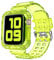 DABAOZA Compatible for Clear Apple Watch Band with Bumper Case 45mm 44mm 42mm, Women Men Glitter Bling TPU Sport Strap for iWatch SE Ultra Series 10 9 8 7 6 5 4 3 2 1（Neon Yellow,45/44/42）