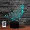 SUPERRUIDALONG 3D Ozean Fisch Fernbedienung 16 Farben Nachtlichter Illusion Acryl LED Tischlampe Nachttischlampe Kinder Schlafzimmer Schreibtisch Dekor Geburtstag Geschenke Spielzeug für Kinder