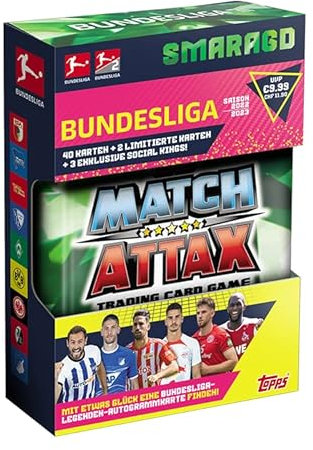 Topps Bundesliga Match Attax Fußball-Sammelkarten 2022/23 - Mini-Sammeldose - Smaragd