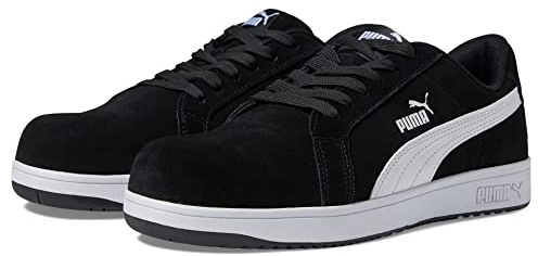 Puma Safety Men's Iconic Low Work Shoe Composite Toe Slip Resistant Black EH Size 13