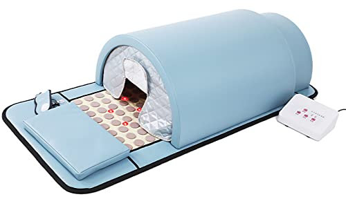 Dôme de sauna, technologie Zero EMF, sauna professionnel extra large avec tapis infrarouge, couverture complète à 360 degrés Capsule de sauna personnelle Germanium et pierres thérapeutiques de tourmal