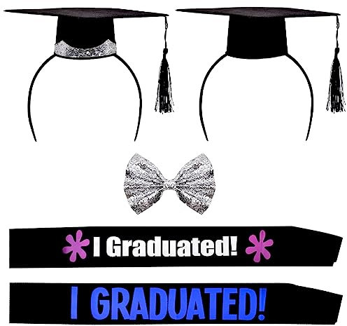 Abschluss Mini-Hut Graduation Hut Studentenhut mit Quaste Unisex Doktorhut Stirnband und Schärpe Graduierung für Graduierung Dekoration Studierende für Abschlussfeiern vom Universität Hochschule