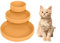 Lollanda -Futternapf für Katzen-3er Set,Silikon Futterschale,Trinkschale oval,Silikonnapf breit für Trockenfutter und Nassfutter （Kurkuma）