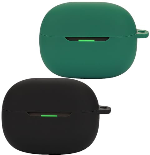 Msiall Silicone case compatibile con redmi buds 5 Pro, [Supporta la ricarica wireless] [Custodia protettiva antiurto] Simpaticodi cartoni 3D black Green