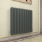 GY Bath Horizontal Radiator Anthracite Flat Panel Designer 600x612mm Double Modern Central Heating Rads