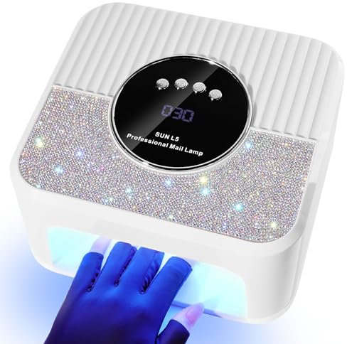 U V Light for Gel Nails, LimeGirl Nail Lamp LED Nail Lamp Professional with 4 Timer, 45 Lamp Beads and Automatic Sensor, Nail Cure Lamp for Gel Polish Acrylic Nail Powder (White)