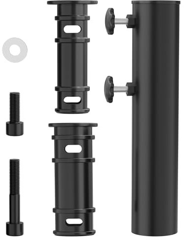 QZER Tube de support de parasol de terrasse, manchon en alliage d'aluminium pour pied de parasol d'extérieur, manchon de rechange robuste (pour poteaux de 3 à 5 cm)