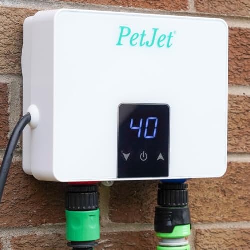 Official | The PetJet Portable Warm Shower | For Dog, Horse & Camping Electric Shower | Freezing Cold Tap To Gentle Warmth | 25 to 30°C | Included to Connect to Your Tap Including Plug | PonyJet
