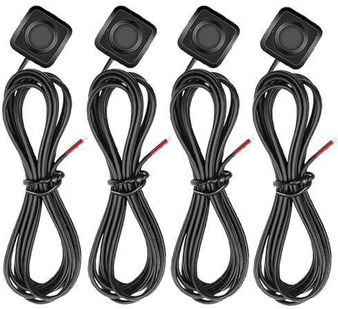 Gebildet 4pcs Interruptor Pulsador Momentáneo,Botones Bocina ON/Off,Mini Interruptores de Montaje en Superficie de 0.5A para Bocina Automóvil de 12V-24V,Control Industrial, Experimentos Electrónicos