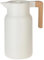 Insulated Jug Carafe Coffee Pot 1L Double Walled Vacuum Carafe Jugs Tea Pot Flask with Press Button Top for Hot & Cold Drinks Coffee Tea Water Keeps 6 Hrs Hot (White)