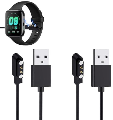 Chargeur Universel pour Montres Connectées Lot de 2 - Chargeur Magnétique Rapide et Sécurisée avec Protection Contre Les Courts-Circuits - Compatible avec Divers Modèles de Smartwatch(2.84mm)