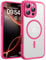 TOCOL Magnetic for iPhone 16 Pro Max Case 6.9-Inch, Fit for MagSafe, Upgraded [Full Camera Protection], [14FT Military Grade Drop Tested] Slim Translucent Matte Back Phone Cover (Hot Pink)